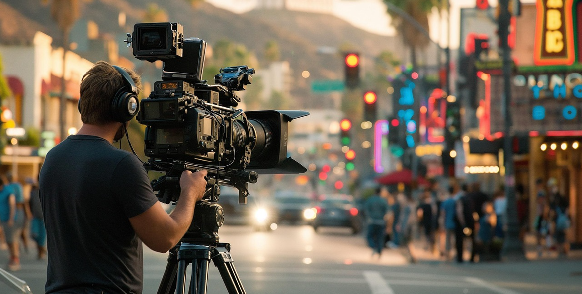 영화 감독 촬영