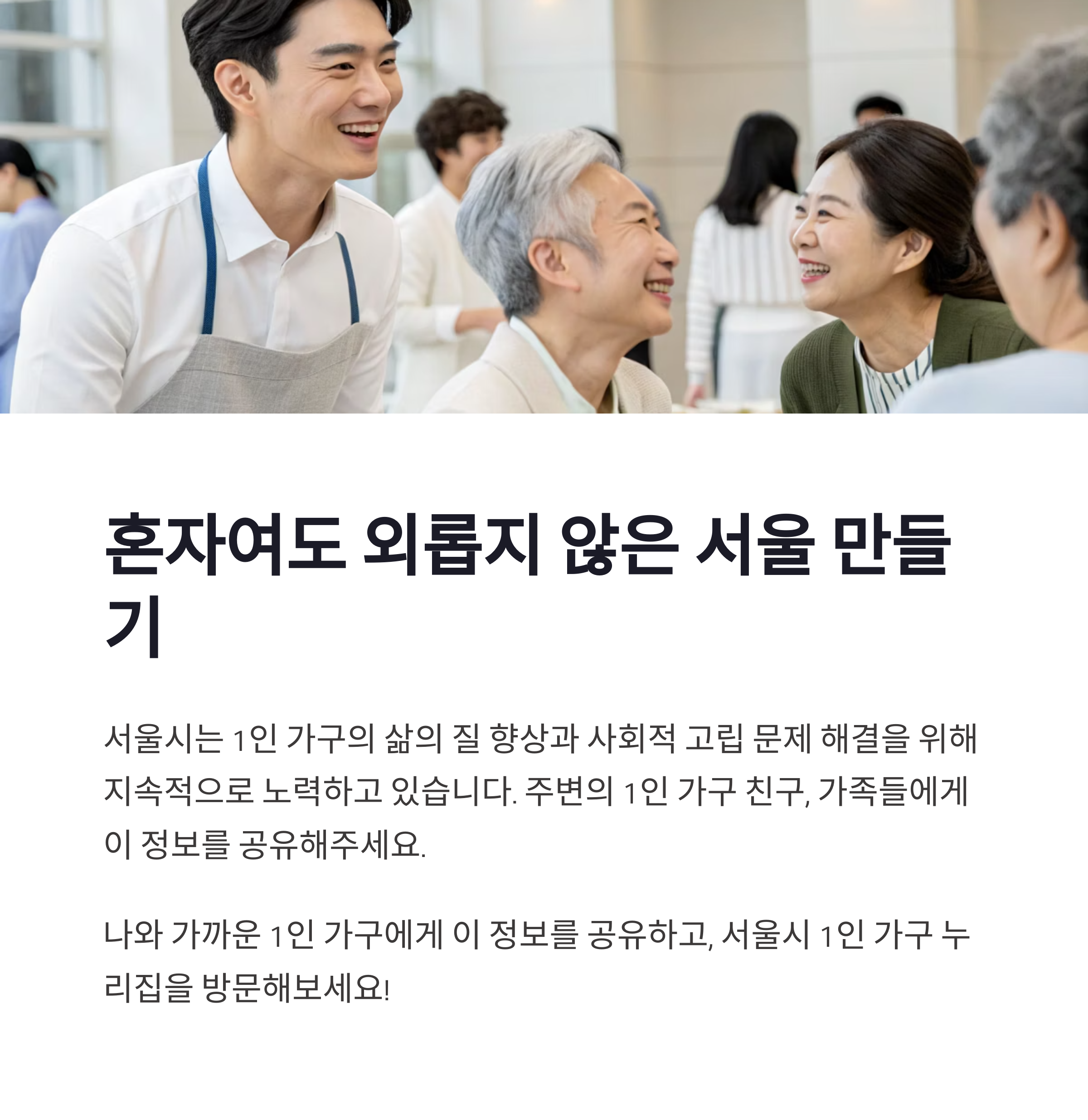 서울시 1인가구 안심시행계획