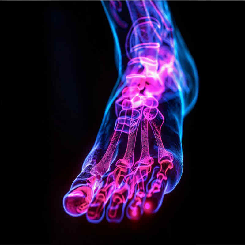 통풍-환자의-발-엑스레이-사진