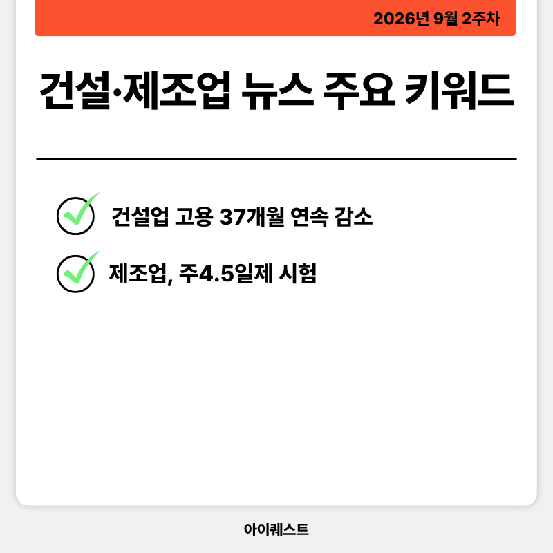 3. 건설&middot;제조업 주요 뉴스