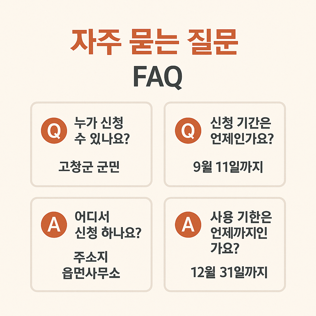 고창군 추석 군민활력지원금 20만원 총정리 — 대상·지급시기(922~)·신청방법·사용처