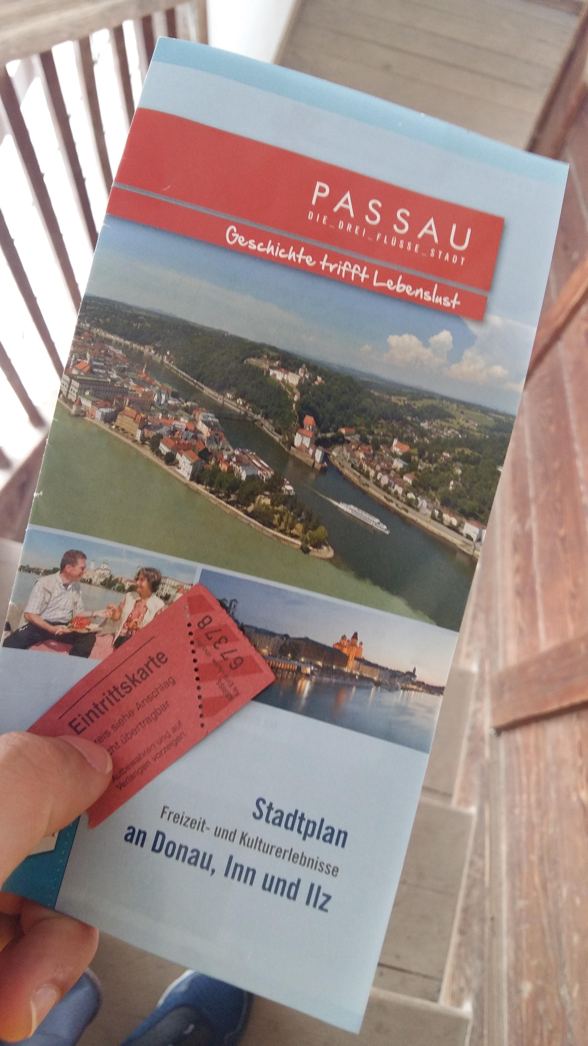 독일 파사우 베스테 오버하우스 입장 티켓과 리플릿