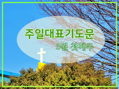 3월 첫째 주일 대표 기도문