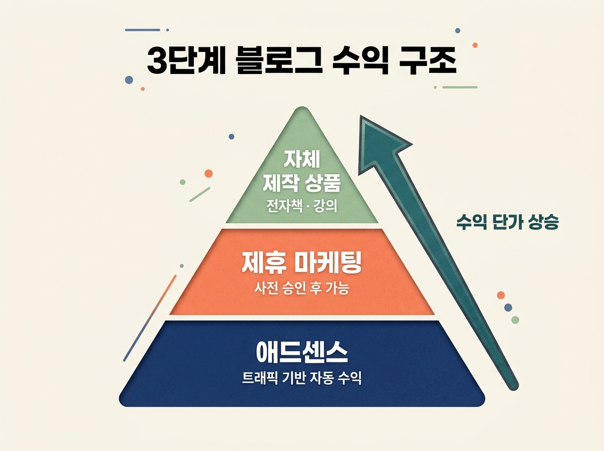 블로그 수익 구조 애드센스 제휴마케팅 전자책 3단계