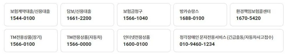 동부손해보험 고객센터