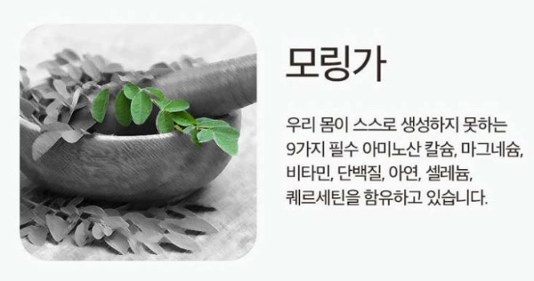 모링가에 함유된 효능