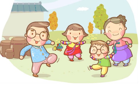 전통놀이 하는 가족