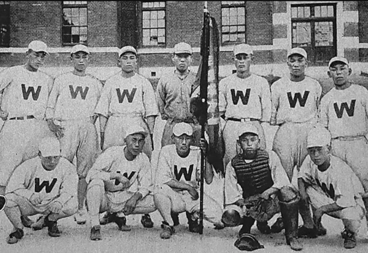 1923년 휘문고 고시엔 출전 사진