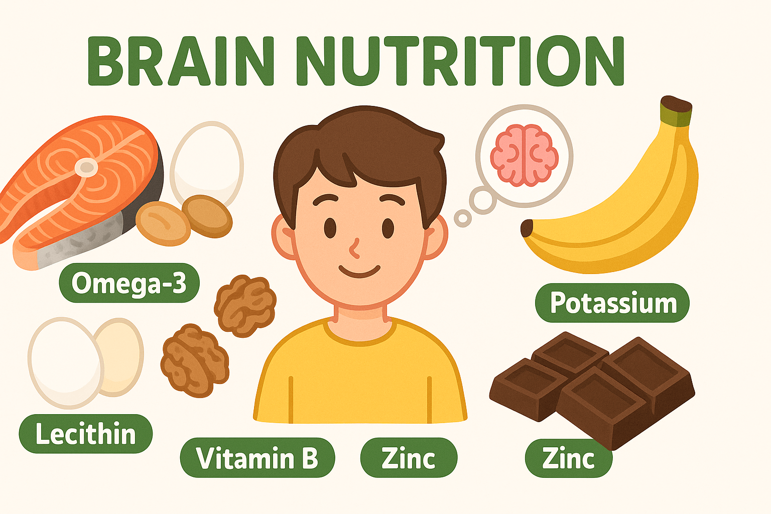 두뇌 기능 향상에 도움 되는 영양소와 식품 추천