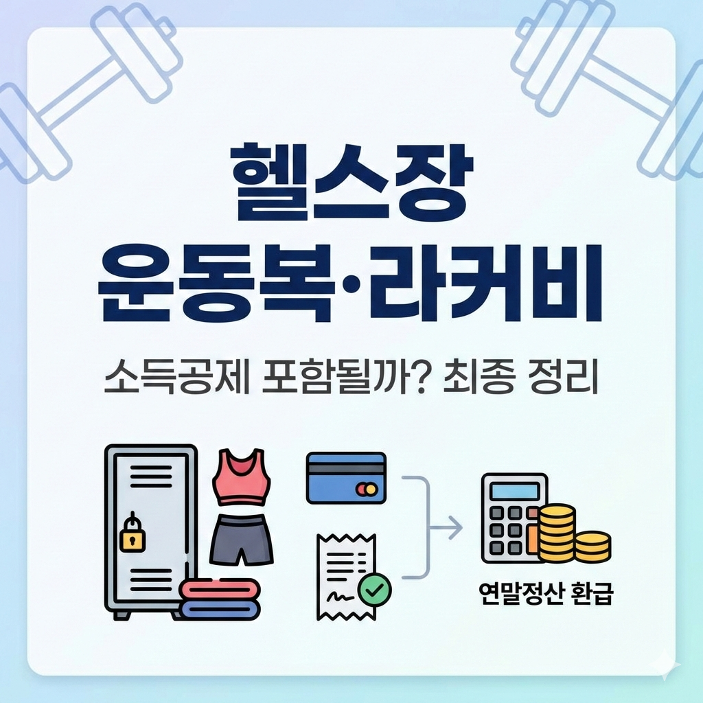 헬스장 운동복 및 라커 이용료 제외될까? 소득공제 항목별 상세 포함 여부