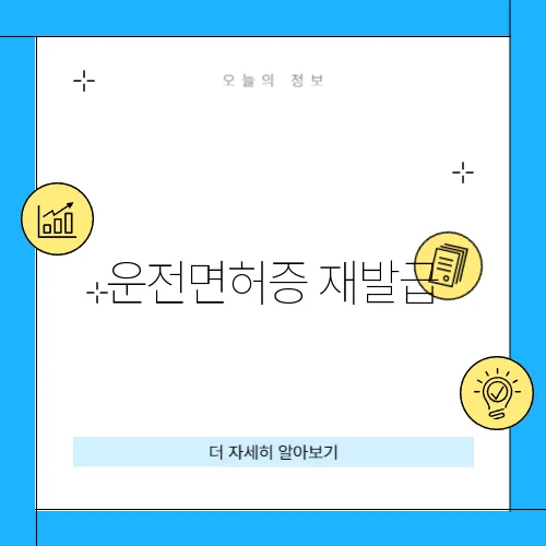 운전면허증 재발급