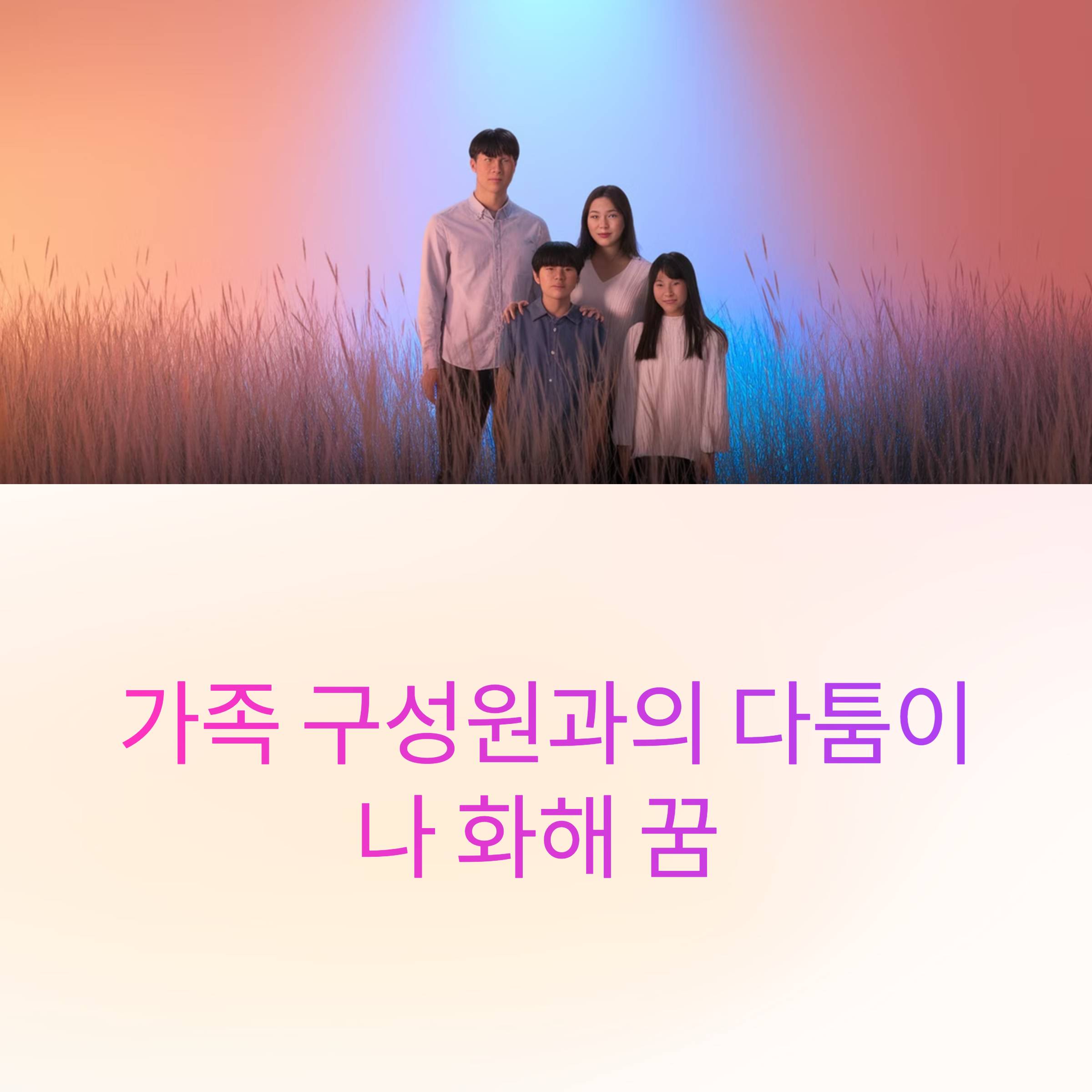 가족 구성원과의 다툼이나 화해 꿈
