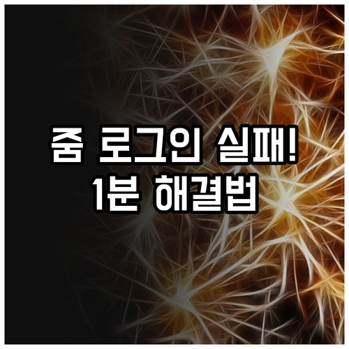 줌 로그인 실패 시 체크리스트와 네트..