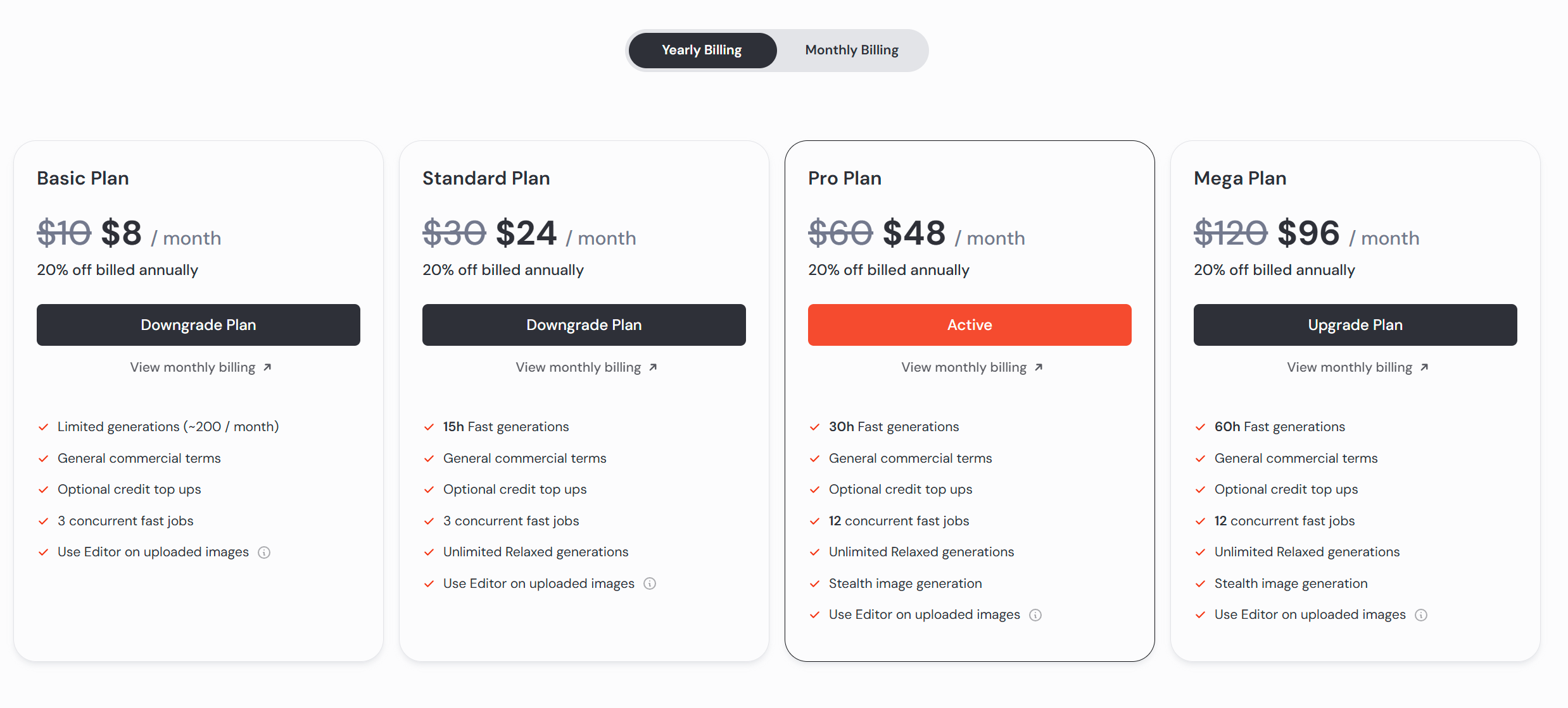 미드저니 플랜에 따른 창작물 사용여부