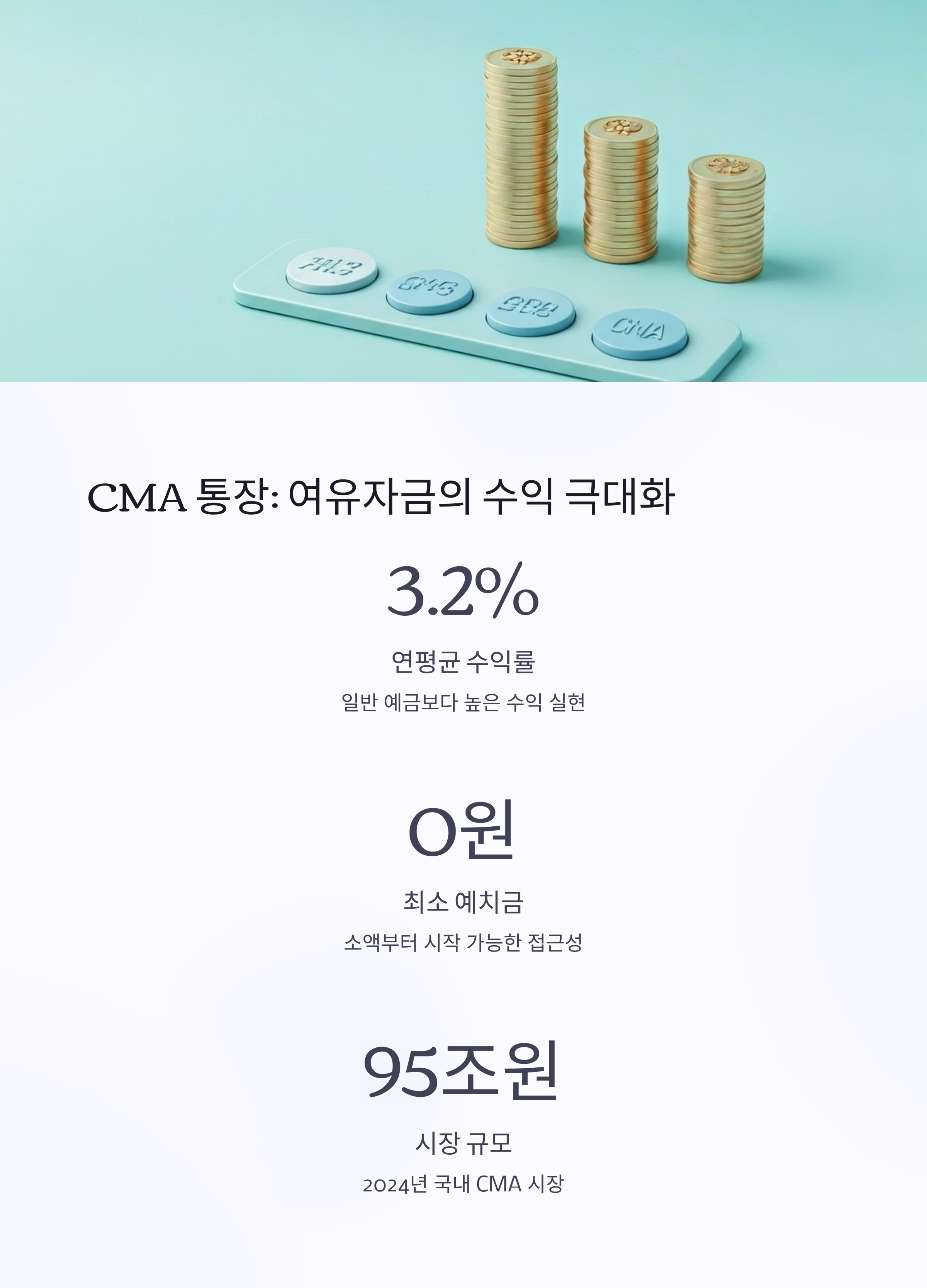 CMA통장 여유자금의 수익