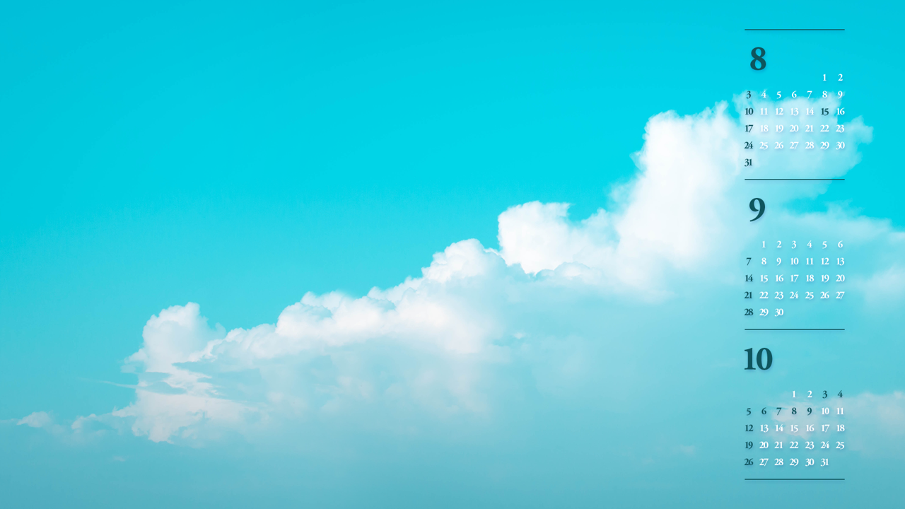 02 하늘 구름 B - 2025년9월 노트북배경화면