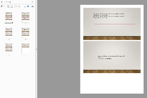 상단 맞춤' 설정으로 병합된 가로 PDF 문서 미리보기 화면. 아래쪽 여백이 넓음.