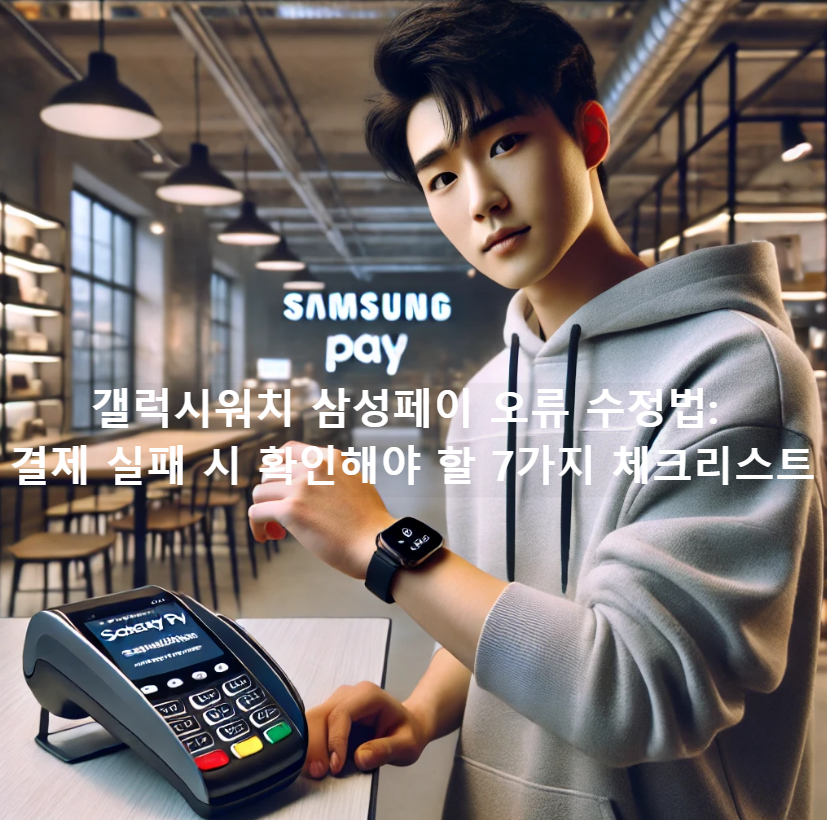 갤럭시워치 삼성페이 오류 수정법: 결제 실패 시 확인해야 할 7가지 체크리스트