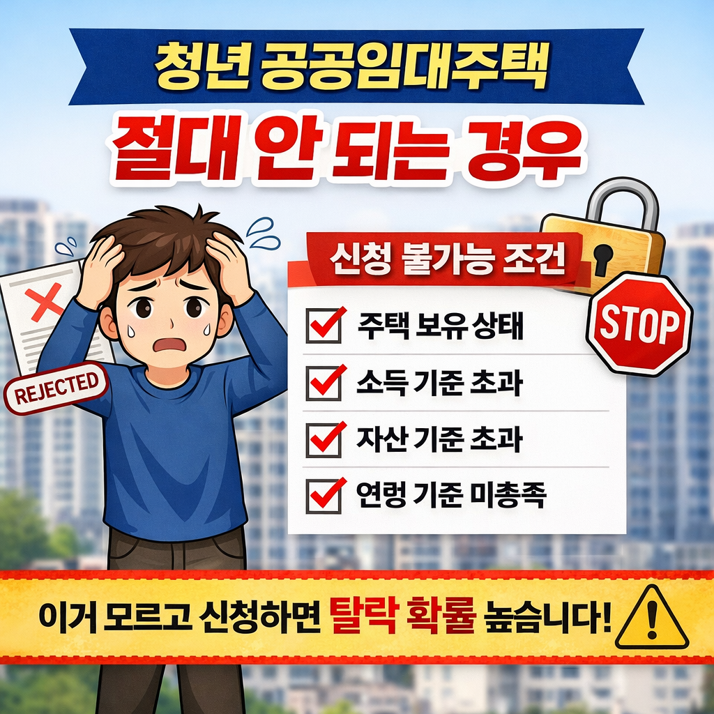 청년 공공임대주택 절대 안 되는 경우 관련 사진