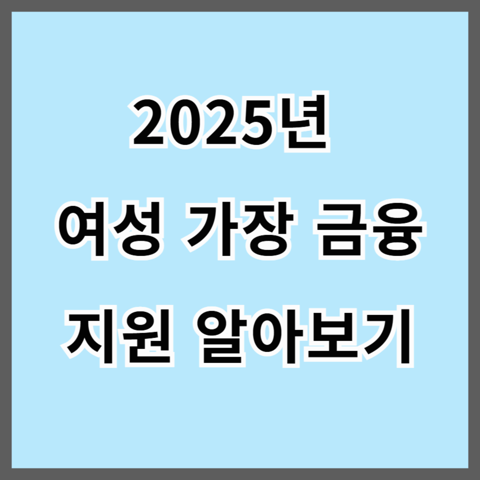 2025 여성 가장을 위한 정부지원금 총정리|한부모 지원부터 창업자금까지