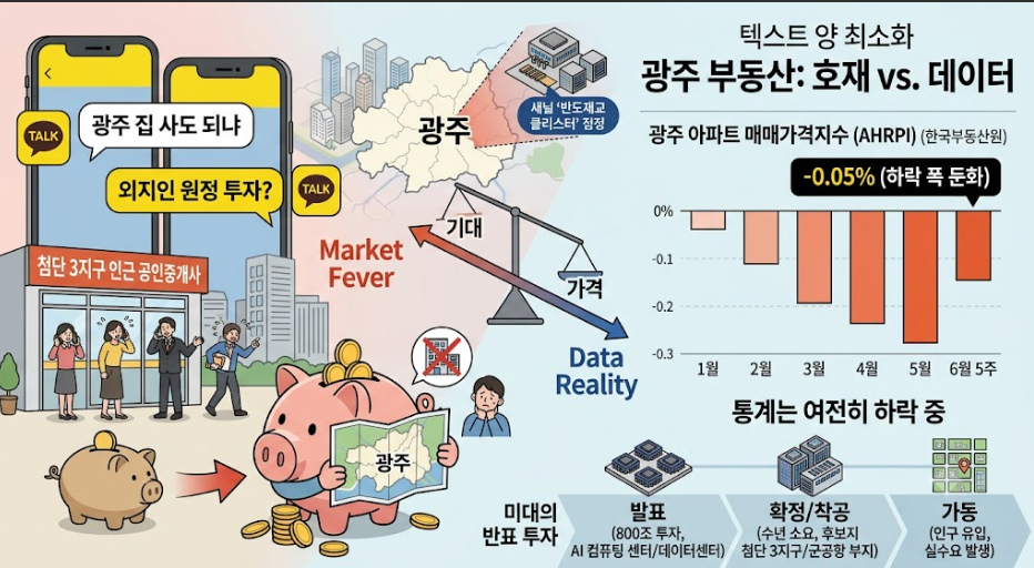 광주 부동산 반도체(외지인문의, 기대심리, 매매가격지수)