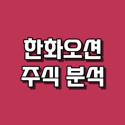 한화오션 주식 분석