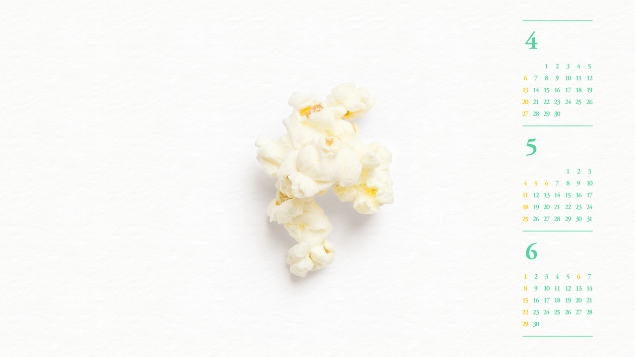 05 팝콘 B - 2025년5월 노트북배경화면