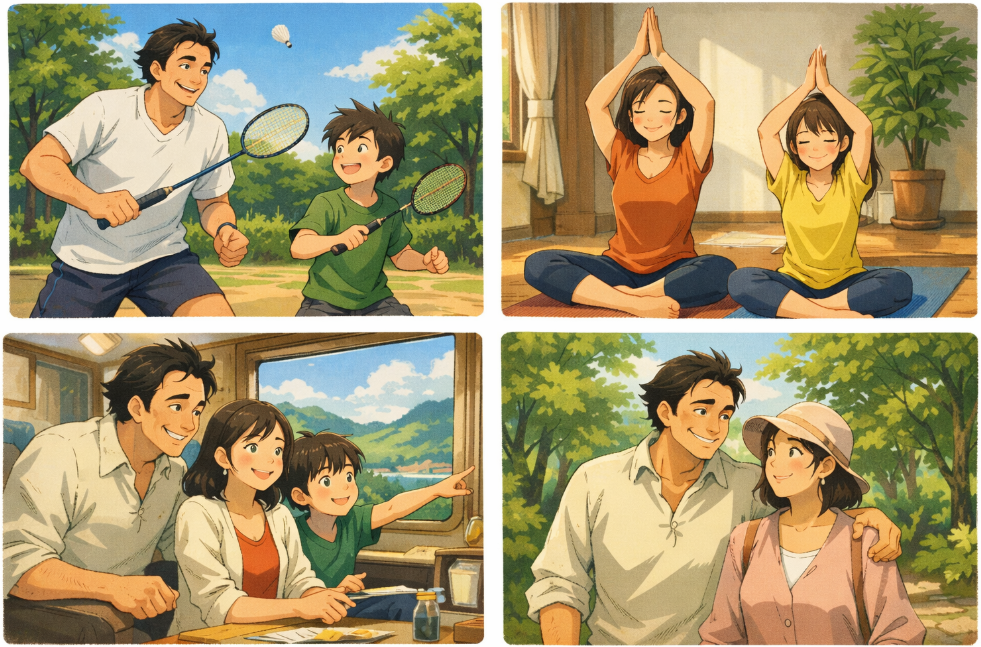 가족 만화 이미지