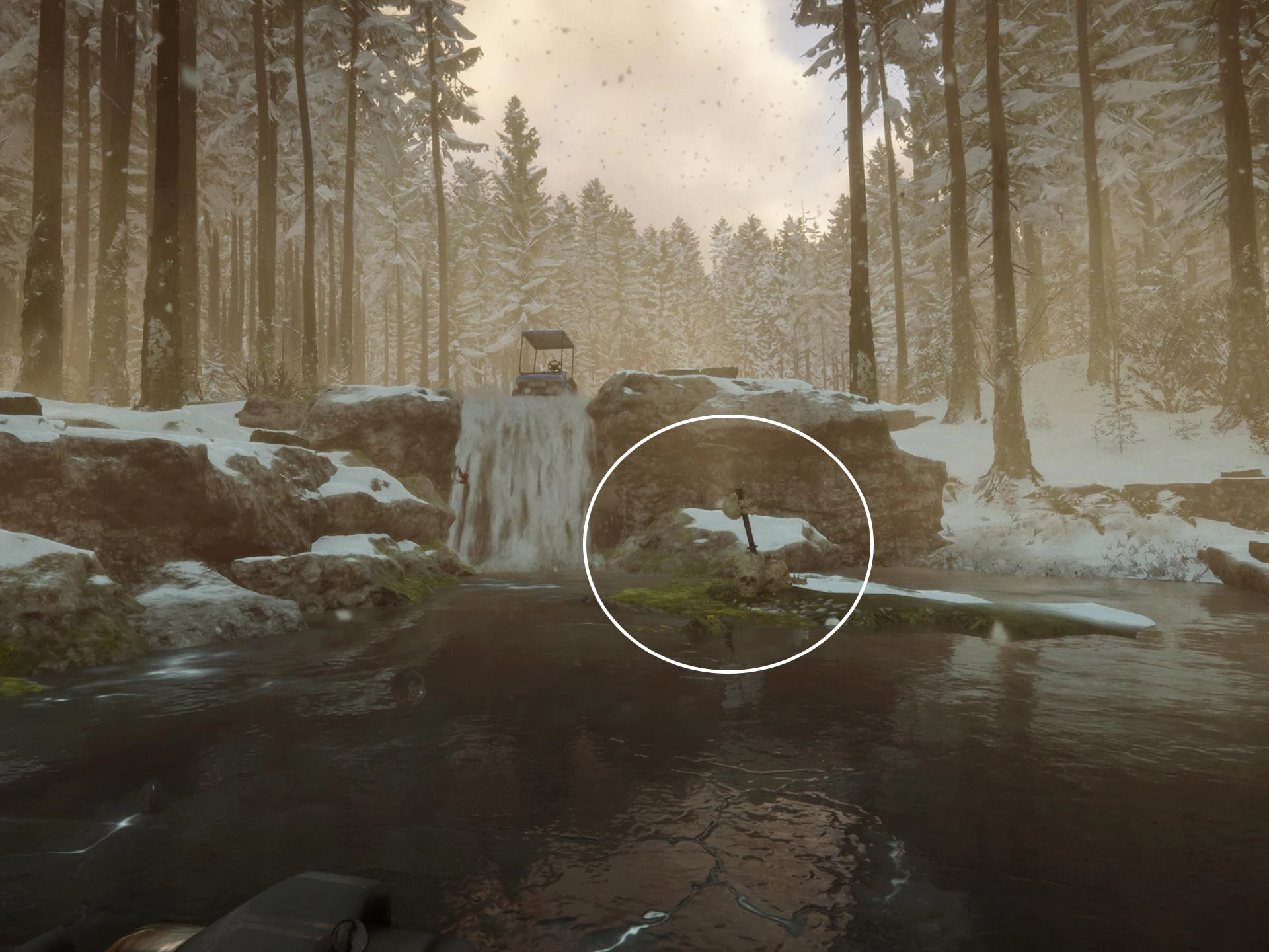 테이저봉이 있는 장소의 현장 모습