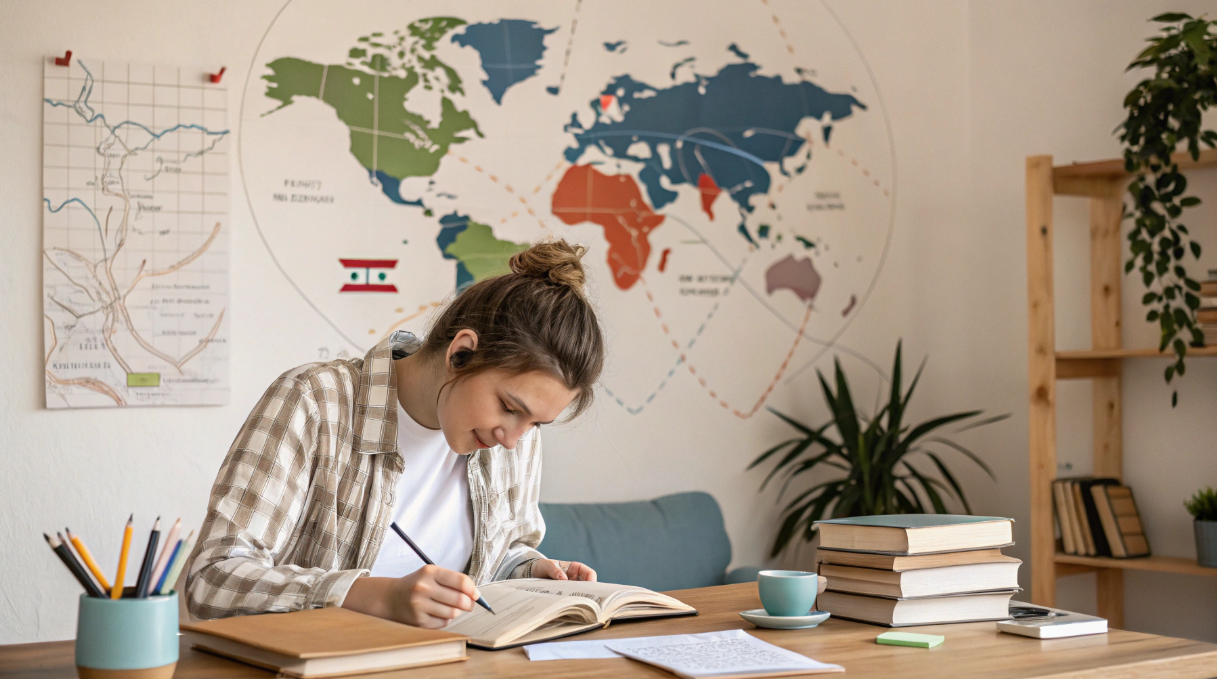 해외유학을 준비하는 학생의 모습