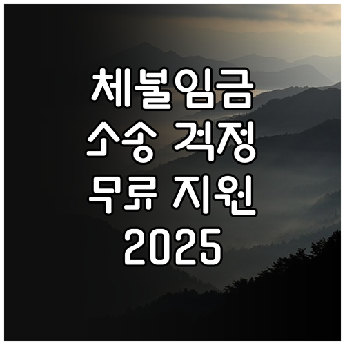 복잡한 체불임금 소송? 2025 무료..