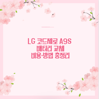 LG 코드제로 A9S 배터리 교체 비용&middot;방법 총정리