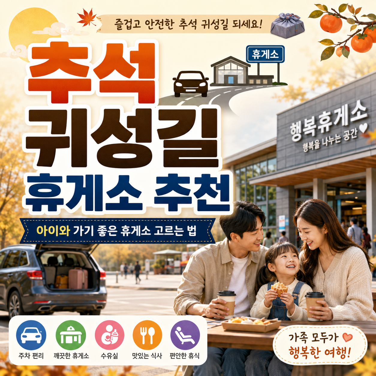 추석 귀성길 아이와 가기 좋은 고속도로 휴게소 추천