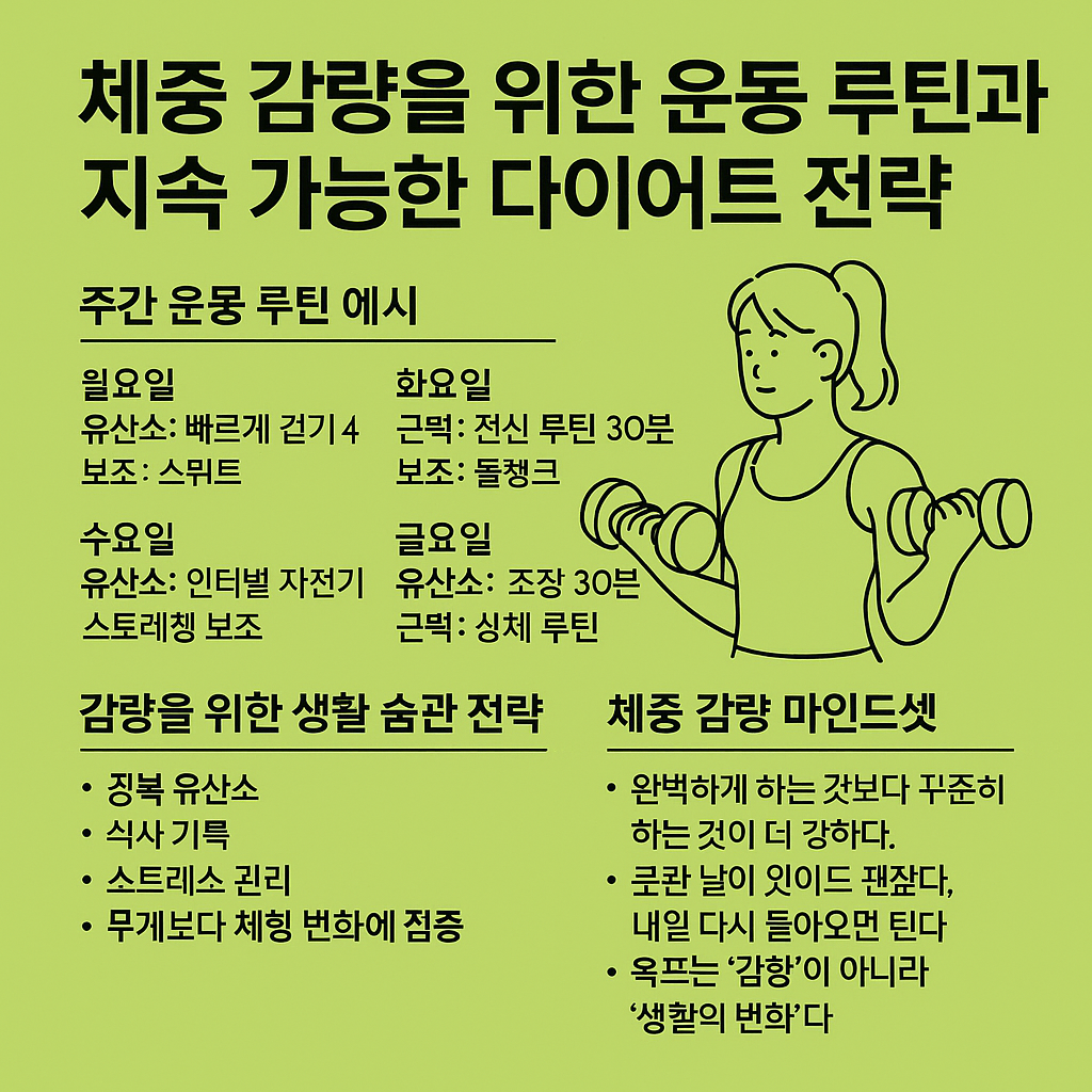 체중 감량을 위한 운동 루틴