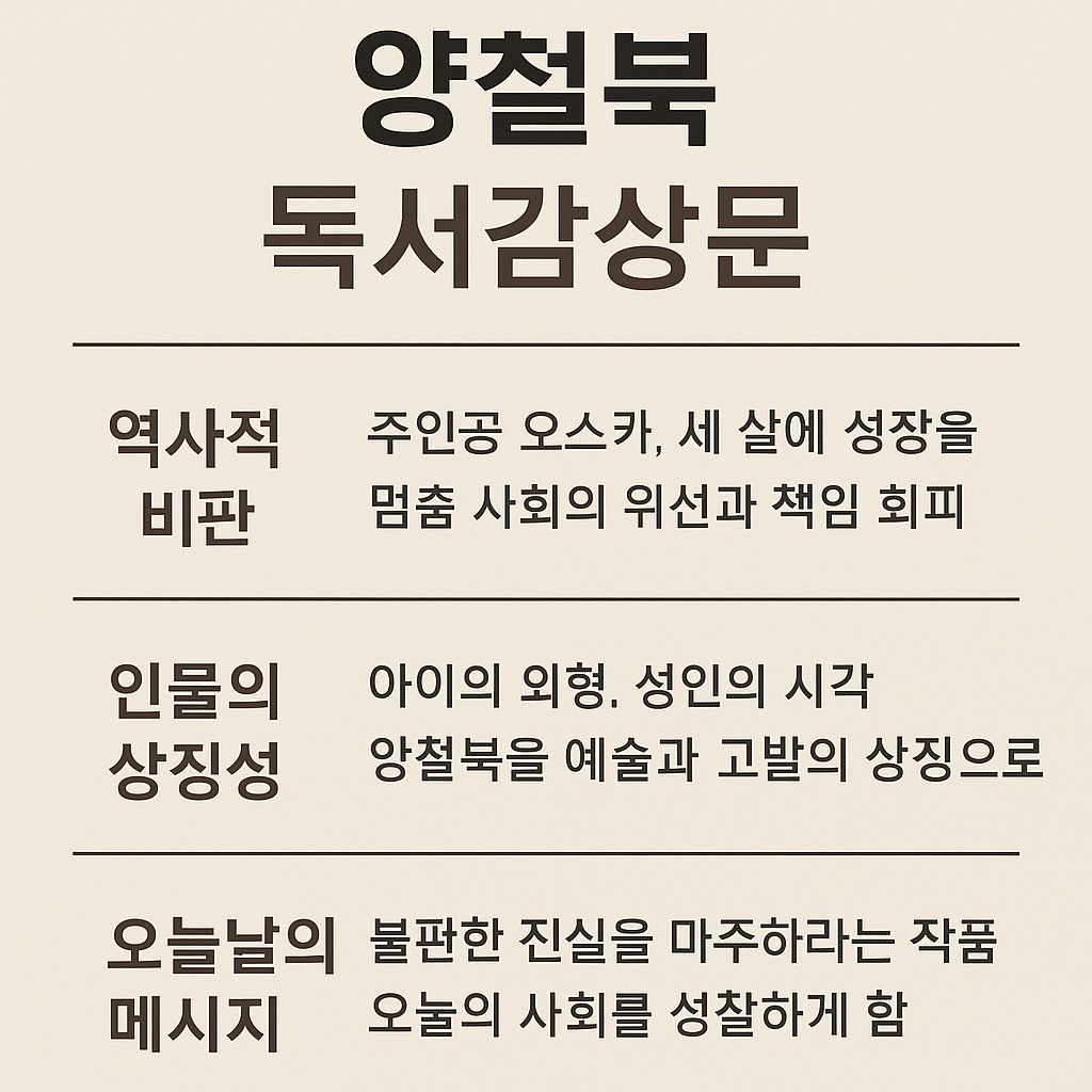 권터 그라스 『양철북』 독서감상문