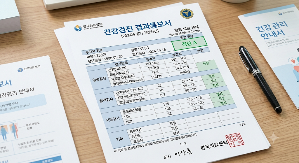 건강검진 결과 통보서