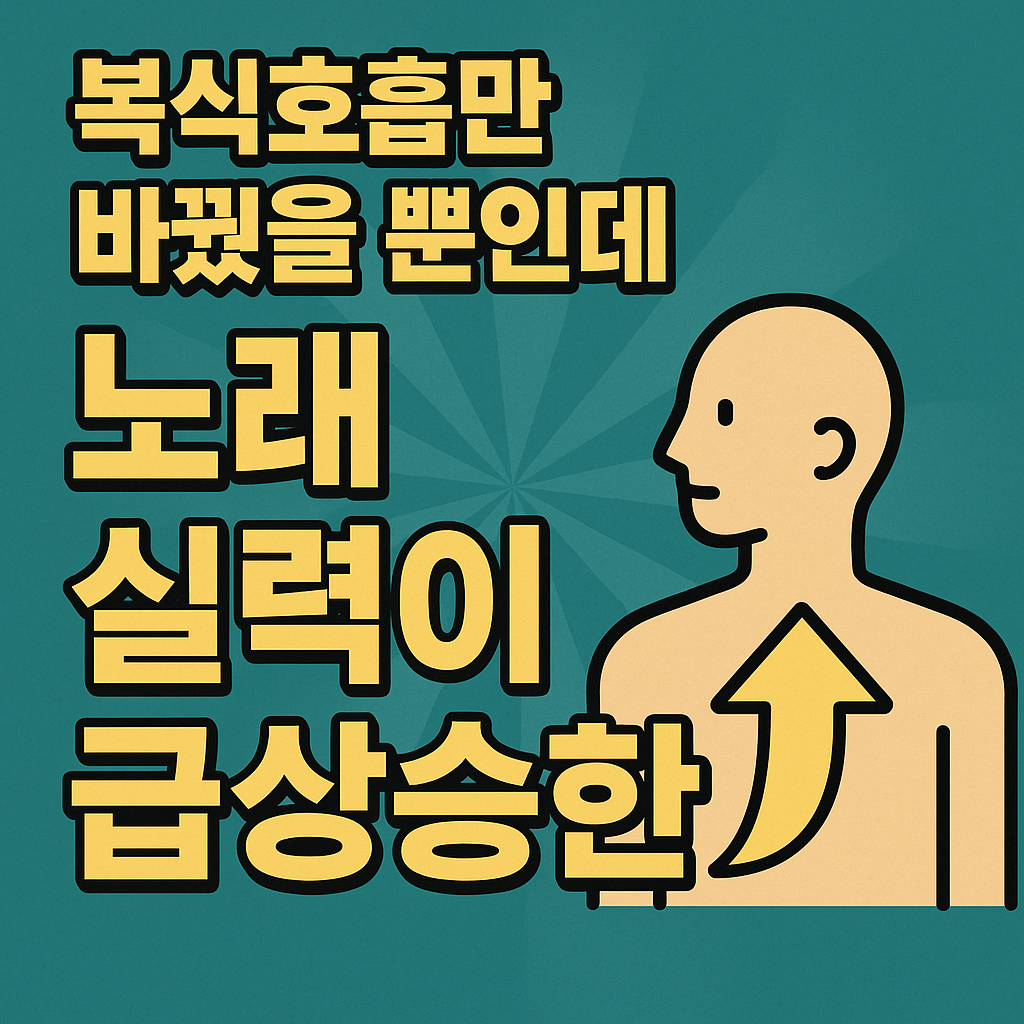 복식호흡만 바꿨을 뿐인데 노래 실력이 급상승한 이유 관련 사진