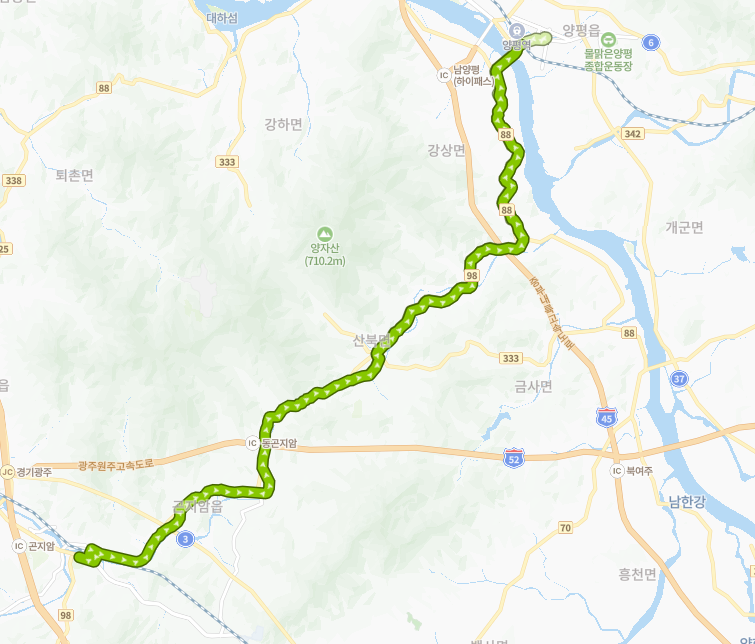 광주-양평-여주-948A번-버스-노선-지도