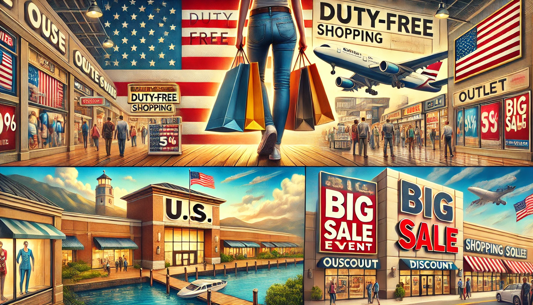 미국 쇼핑 관련 이미지