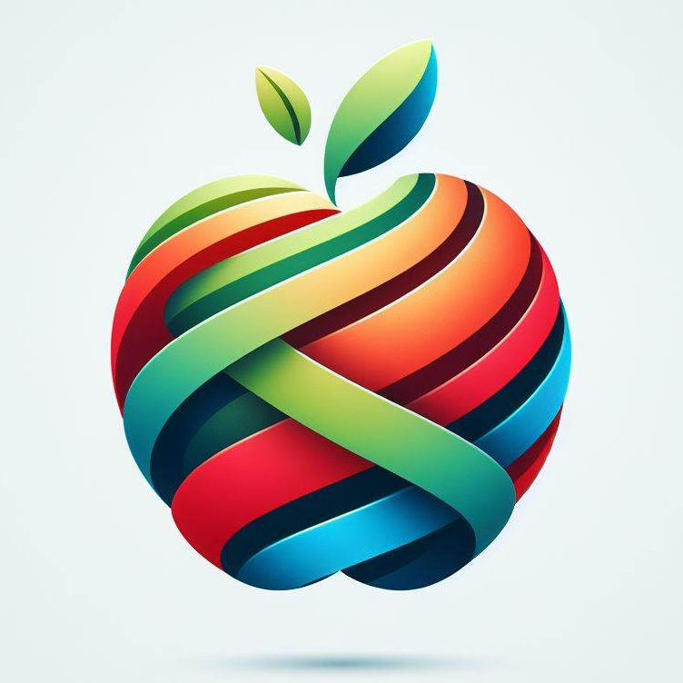 형형색색의 애플 로고
