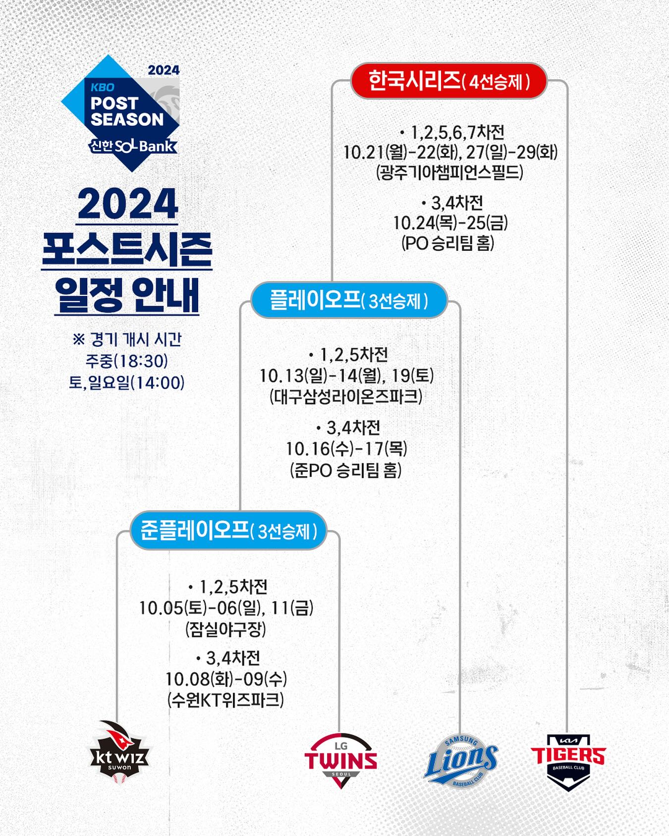 2024 준플레이오프 예매 및 일정 생중계보는법