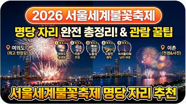 서울세계불꽃축제 명당 자리 추천