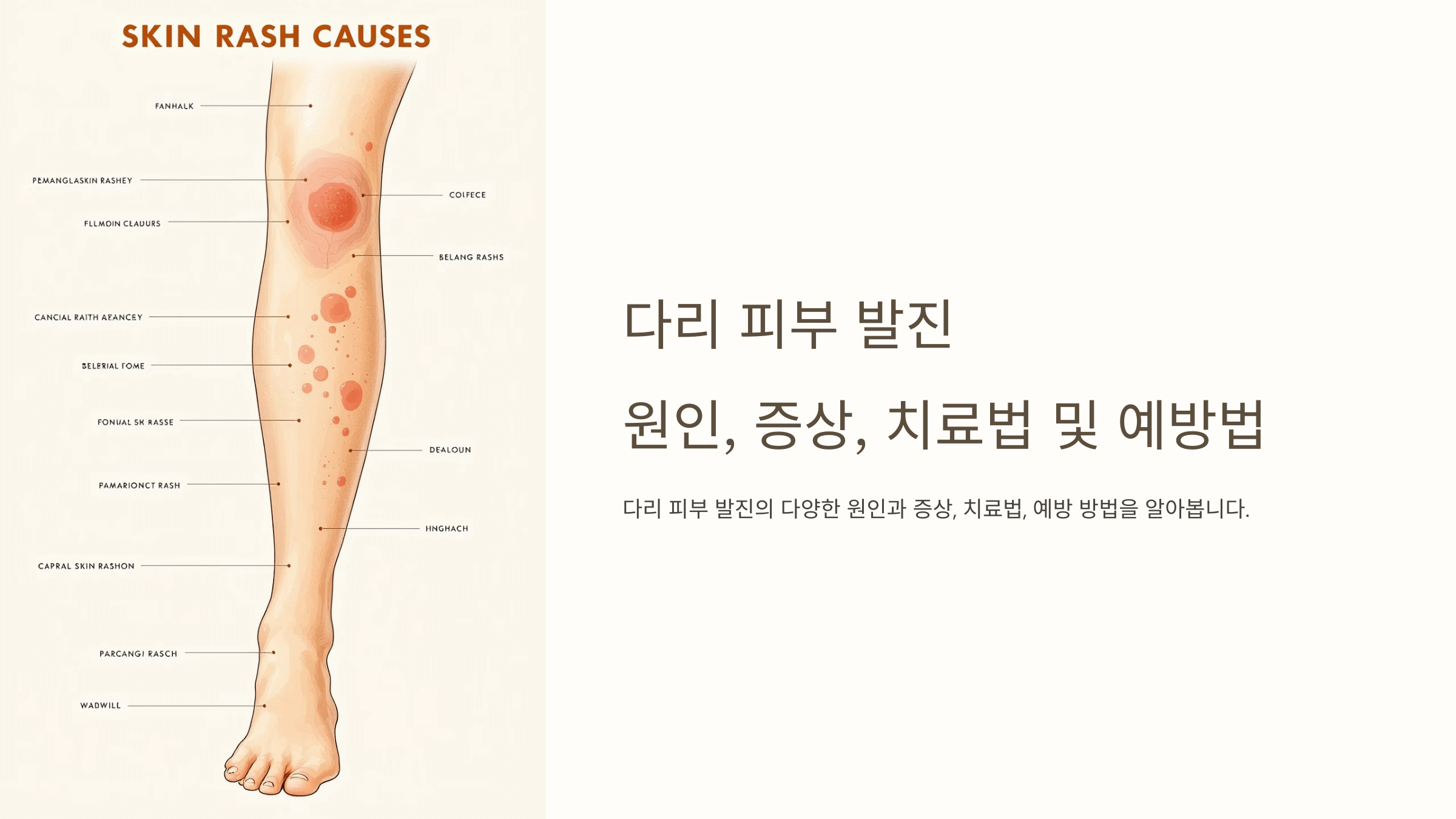 다리 피부 발진과 관련된 사진입니다.