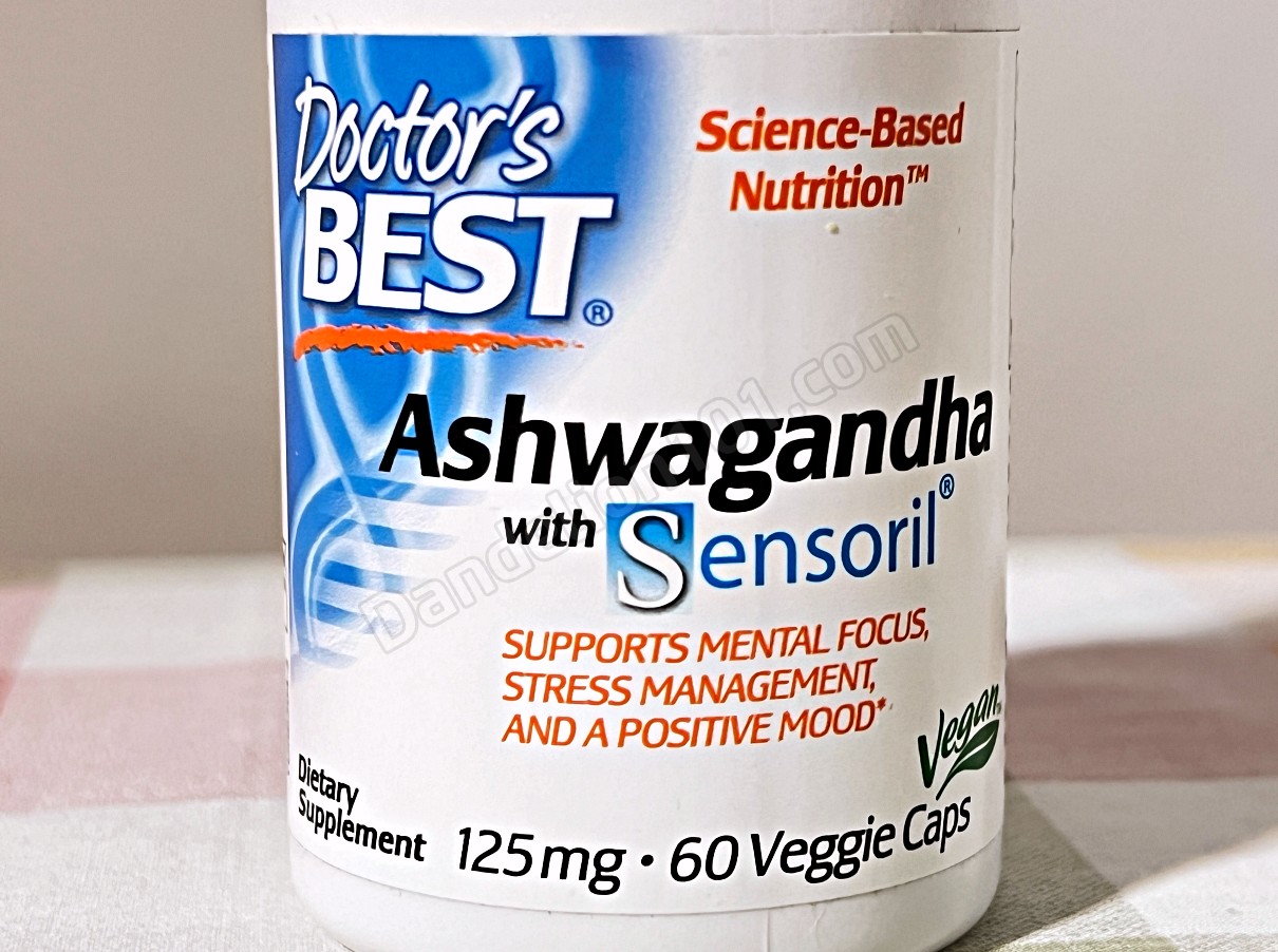 닥터스 베스트 센소릴&reg; 함유 아슈와간다 (Doctor's Best Ashwagandha with Sensoril&reg;) 전면 표지