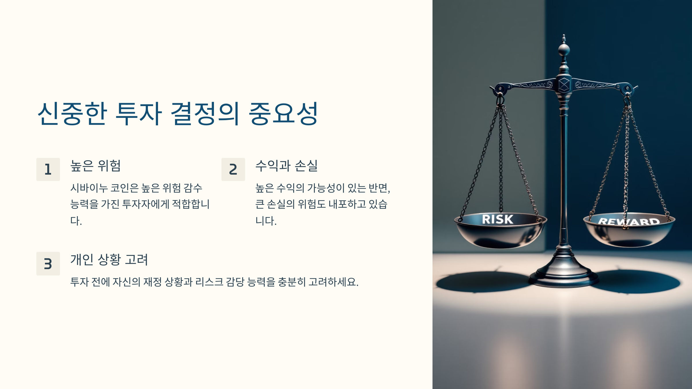신중한 투자 결정의 중요성