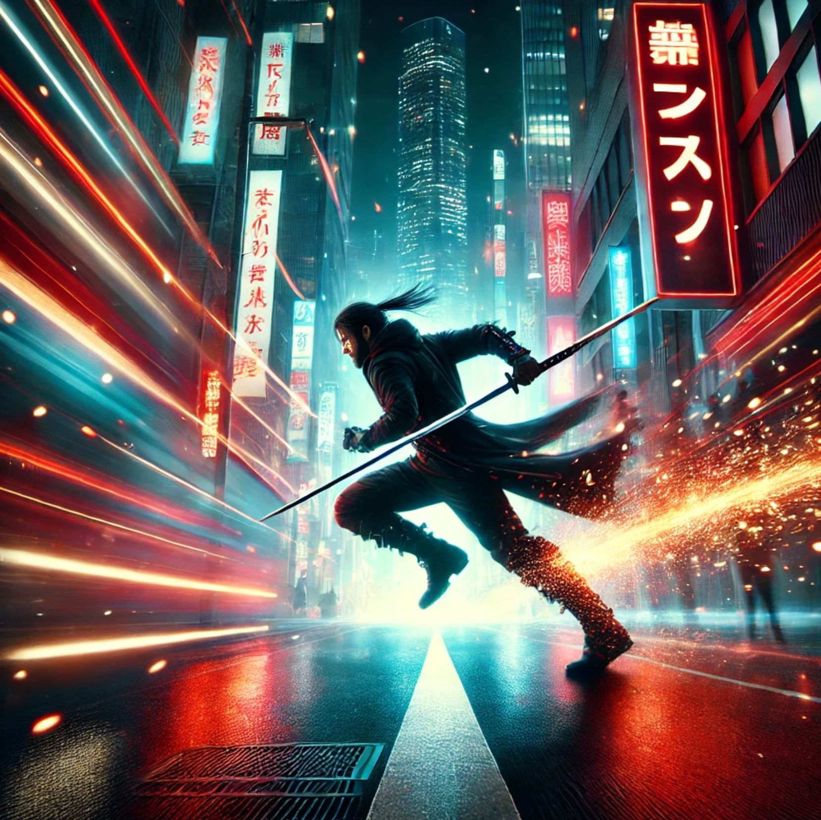 일본 액션 영화 느낌의 포스터