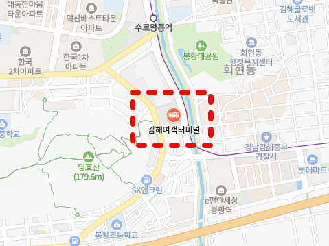 김해고속버스터미널 지도위치