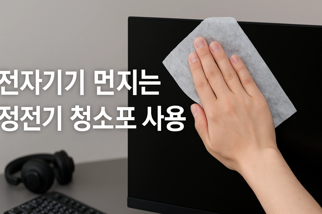 전자기기 먼지 제거 : 정전기 청소포가 해답입니다