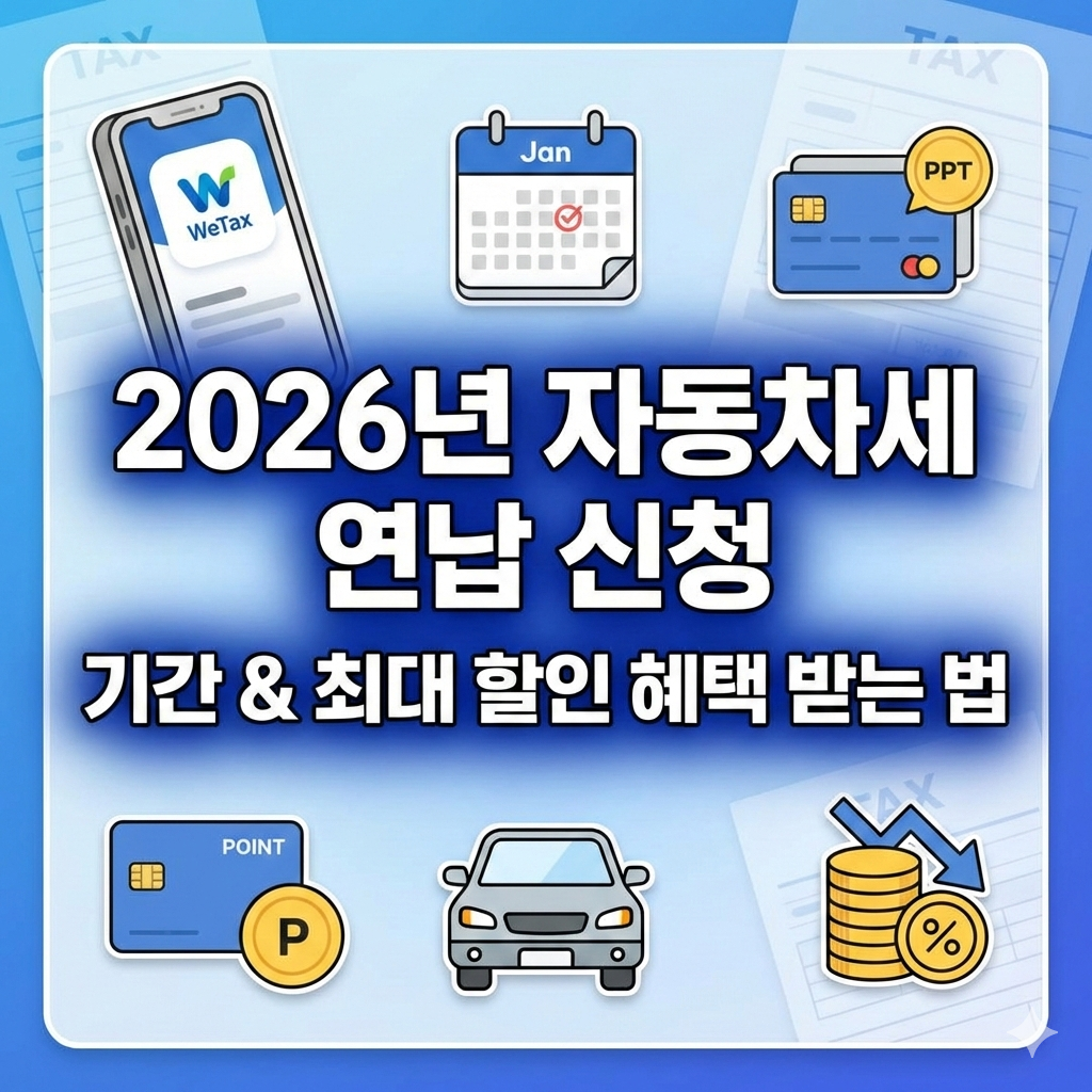 2026년 자동차세 연납 신청 기간 할인 혜택 받는 법