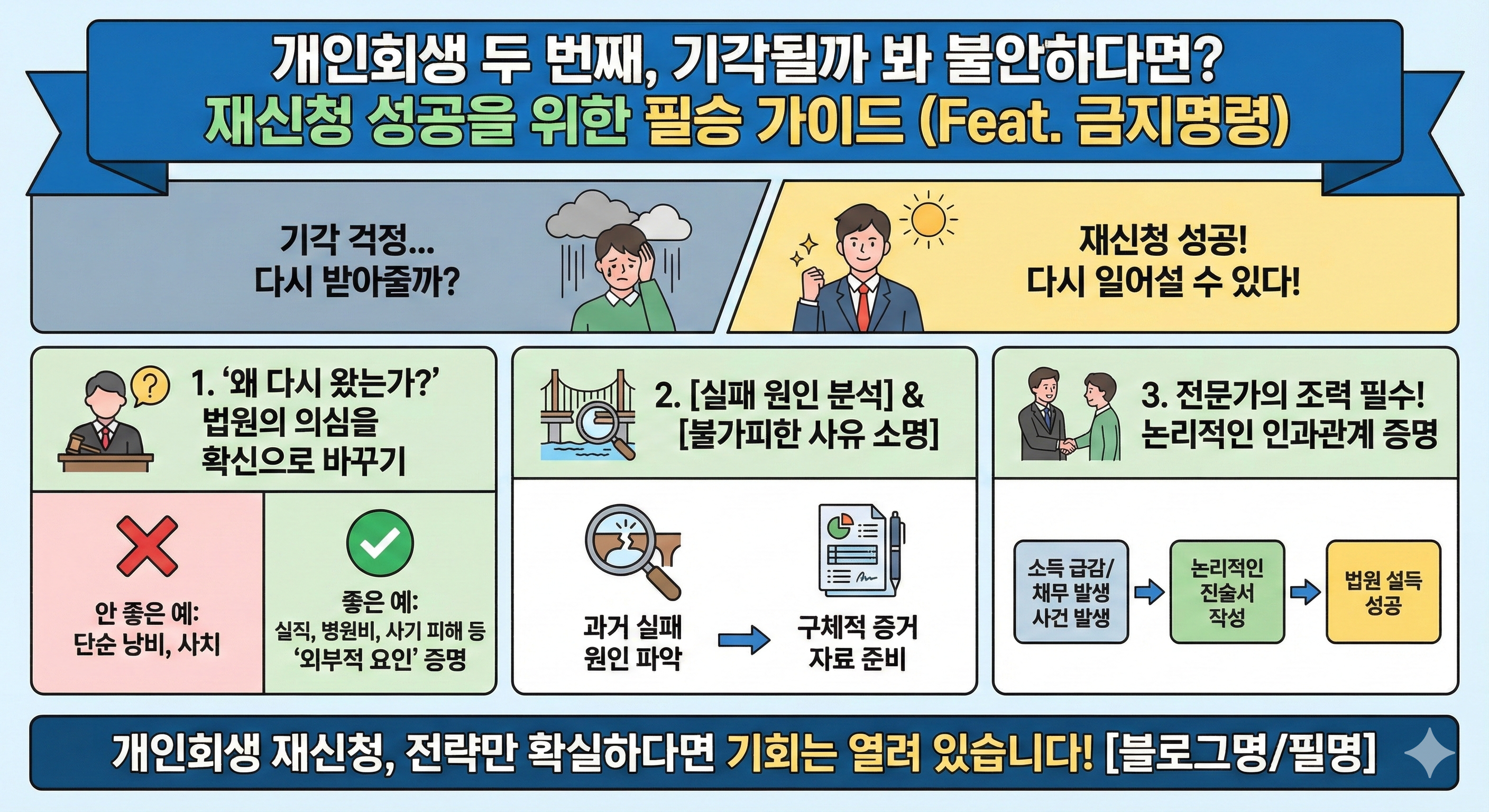 개인회생 두 번째 신청, "또 기각될까?" 불안하다면 필독 (성공 비결 3가지)